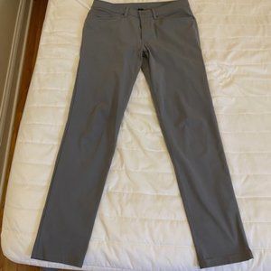 Lululemon Mens ABC Slim-Fit Pant Warpstreme, Asphalt Grey, 32x32